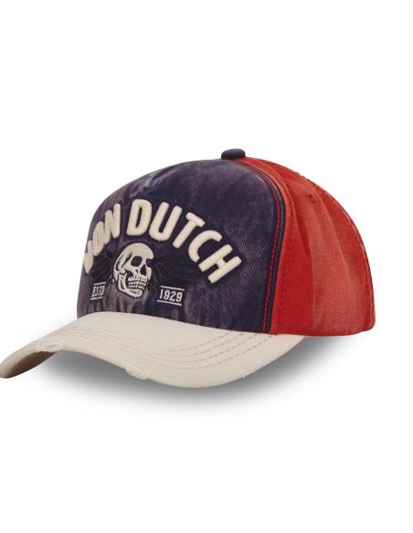 Acquista Cappellino Vondutch Blu e Rosso Baseball Strapback / Fibbia Xavier in offerta