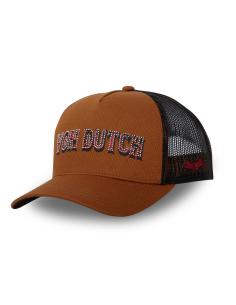 Acquista Cappellino Von Dutch Marrone Trucker Snapback Stud a prezzo scontato