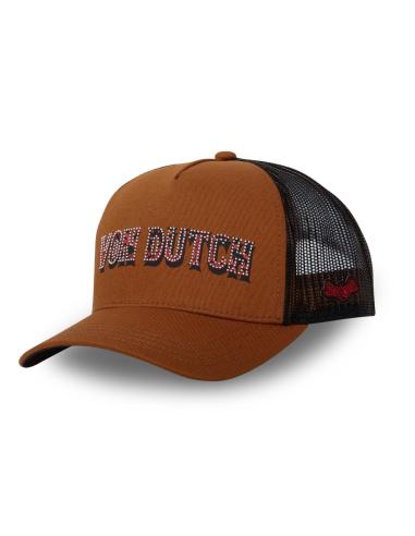 Acquista Cappellino Von Dutch Marrone Trucker Snapback Stud a prezzo scontato