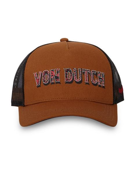 CASQUETTE VON DUTCH MARRON TRUCKER SNAPBACK STUD