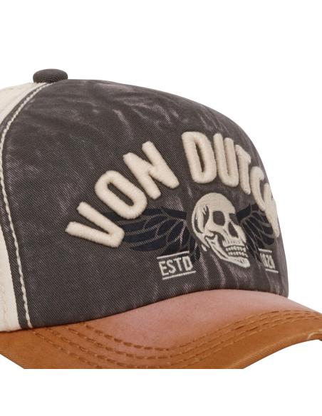 Acquista Cappellino Von Dutch Giallo Baseball Strapback / Fibbia Effetto Invecchiato Xavier a prezzo scontato