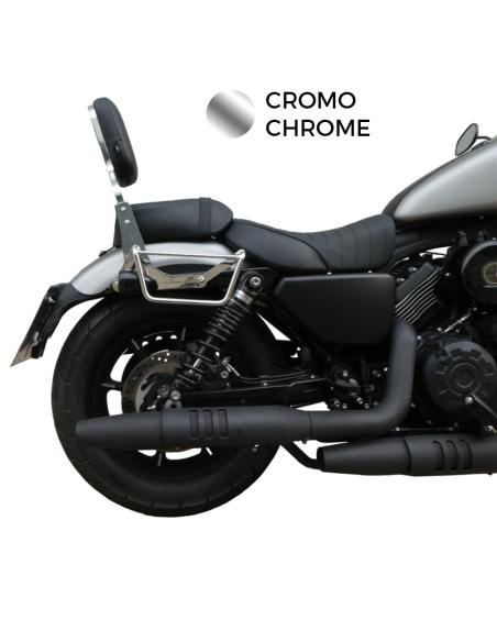 Chrome Backrest Without Luggage Rack For Mitt 808 Motorcycle