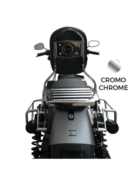 DOSSIER CHROMÉ AVEC PORTE-BAGAGES POUR MOTO MITT 808