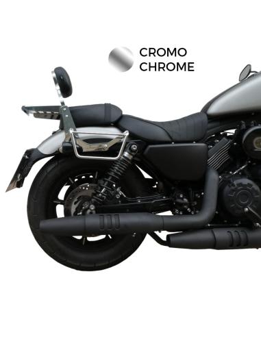 DOSSIER BAS CHROMÉ AVEC PORTE-BAGAGES POUR MOTO MITT 808