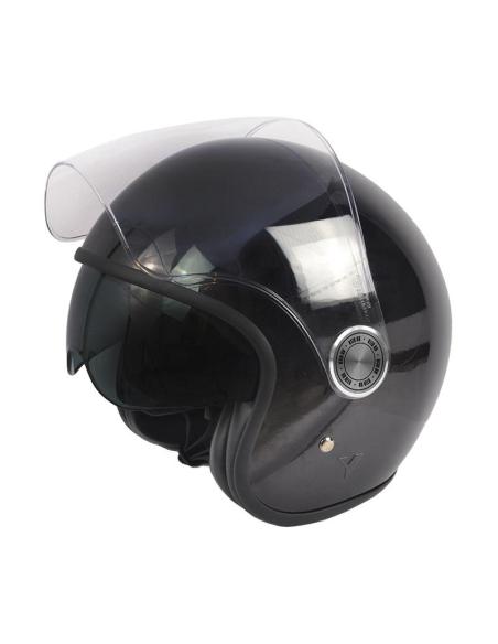 Comprar Casco Jet The City Negro Brillo Con Pantalla Y Visor Solar By City a precio de oferta