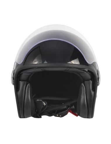 JET HELMET THE CITY BLACK GLOSS WITH SUN VISOR AND SUN VISOR BY CITY