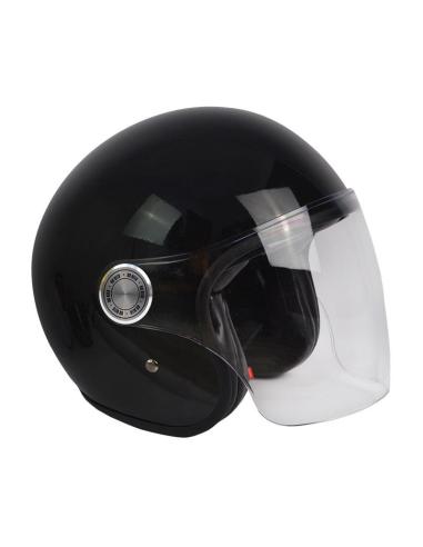 Comprar Casco Jet The City Negro Brillo Con Pantalla Y Visor Solar By City a precio de oferta