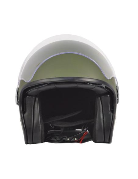 Acquista Casco Jet The City Verde Opaco con Visiera e Visor Solare By City a Prezzo Scontato