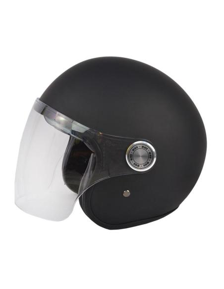 CASQUE JET THE CITY NOIR MAT AVEC PARE-SOLEIL ET PARE-SOLEIL PAR LA VILLE