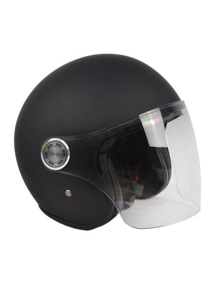 CASQUE JET THE CITY NOIR MAT AVEC PARE-SOLEIL ET PARE-SOLEIL PAR LA VILLE
