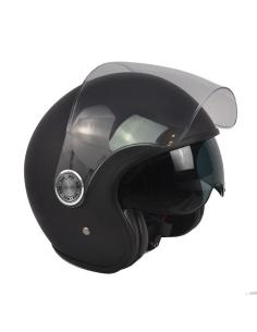 CASQUE JET THE CITY NOIR MAT AVEC PARE-SOLEIL ET PARE-SOLEIL PAR LA VILLE