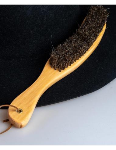 Escova de Madeira Pirogravada para Chapéus de Feltro WIKY PEPE HATS