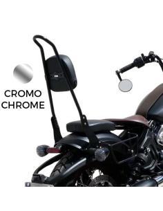 Dossier Bas Chromé Sans Porte-Bagages Pour Moto Mitt 808