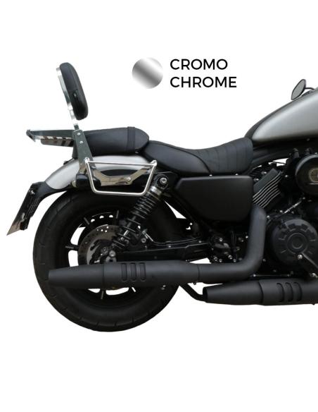 DOSSIER CHROMÉ AVEC PORTE-BAGAGES POUR MOTO MITT 808