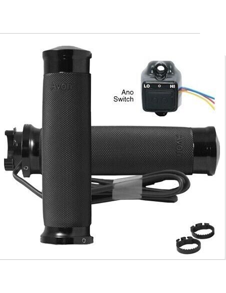 HEATED GRIPS CONTOUR BLACK 25MM - AVON GRIPS