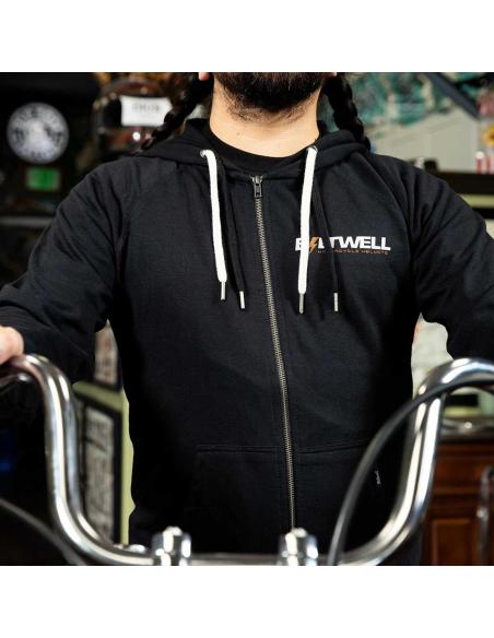 BILTWELL BOLTS ZIP HOODY BLACK