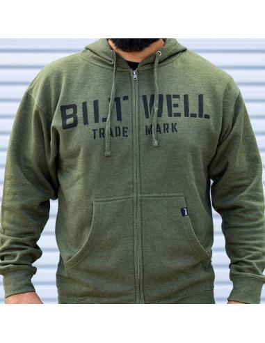 BILTWELL STENCIL ZIP HOODIE VERDE
