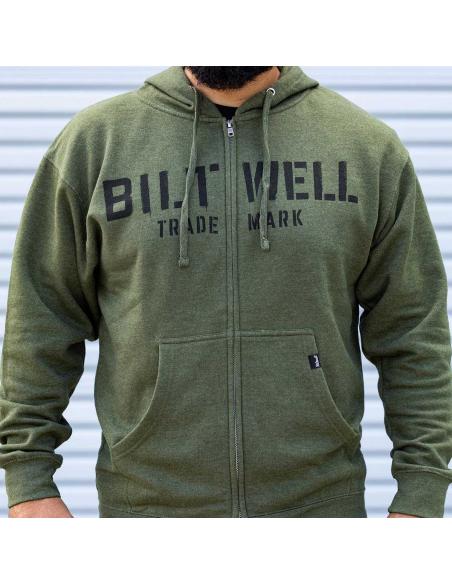 BILTWELL STENCIL ZIP HOODIE VERT