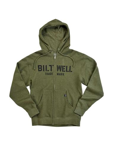 BILTWELL STENCIL ZIP HOODIE VERT
