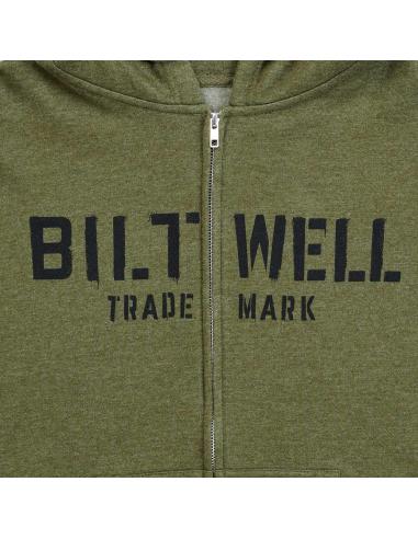 Acquista Felpa con Cerniera Biltwell Stencil Verde a Prezzo Scontato