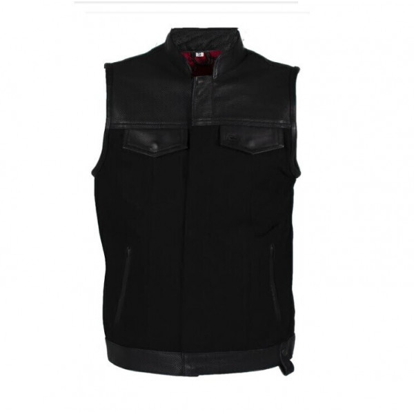 DENIM AND LEATHER VEST - EL CANALLA BY IGUANA CUSTOM COLLECTION