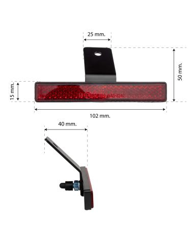 E4 Approved Reflector with Short Bracket for Motorcycle