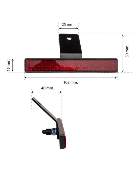Comprar Catadióptrico Homologado E4 Con Soporte Corto Para Moto a precio de oferta