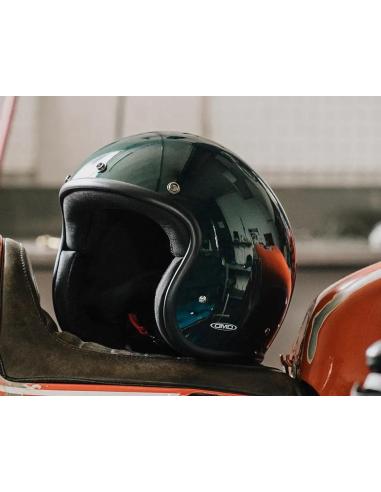 CAPACETE JET DMD RETRO DEEP GREEN
