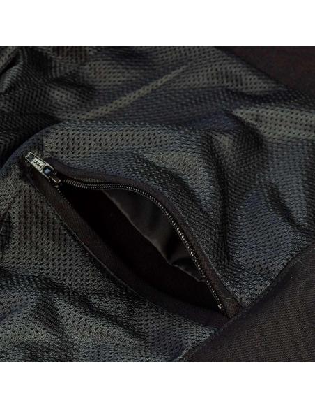 GILET DE MOTARD EN JEAN NOIR AVEC COL BY ICC