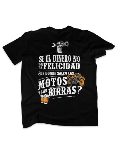 T-SHIRT HAPPINESS MOTORBIKES & BEERS FOR MEN