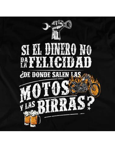 T-SHIRT HAPPINESS MOTORBIKES & BEERS FOR MEN