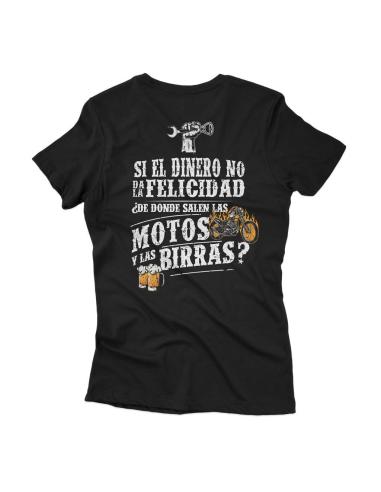 WOMEN'S T-SHIRT HAPPINESS MOTORBIKES & BEERS