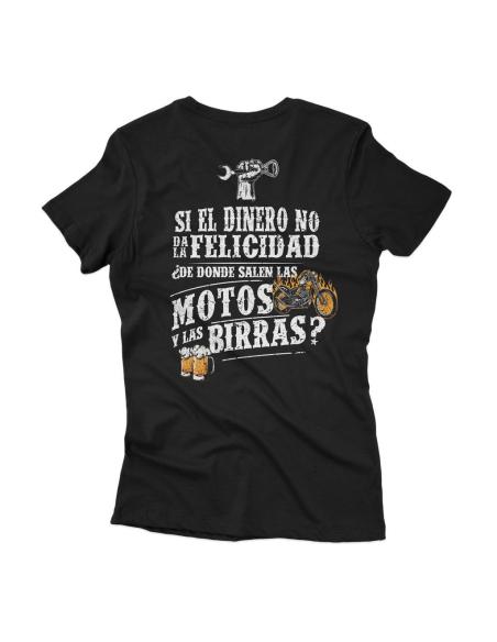 WOMEN'S T-SHIRT HAPPINESS MOTORBIKES & BEERS