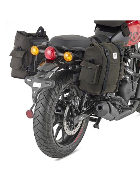 KAPPA RB100RS SIDE BAGS (14 LITERS) UNIVERSAL - GRAY / GREEN
