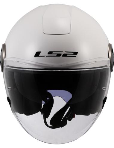 Ls2 Of620 Classy Gloss White Jet Helmet With Two Visors