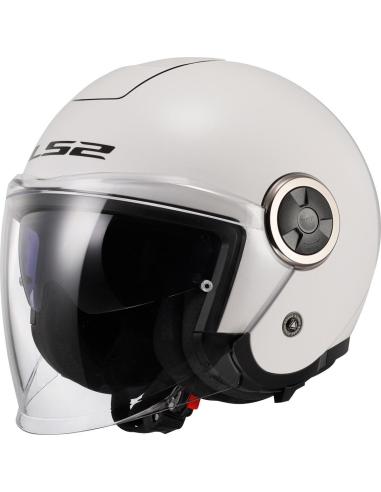 Comprar Casco Jet Con Dos Pantallas Ls2 Of620 Classy Blanco Brillo a precio de oferta