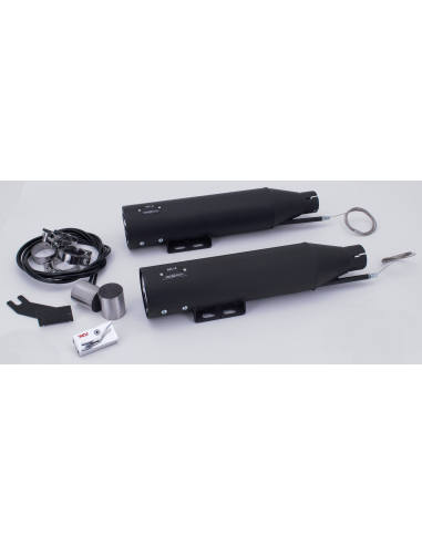 Comprar Colas Escape Mcj Royal 90 Negro Softail Fat Boy/Breakout 2018-20 a precio de oferta