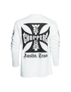 Acquista Maglietta Manica Lunga Original Cross West Coast Choppers Bianca a prezzo scontato 2