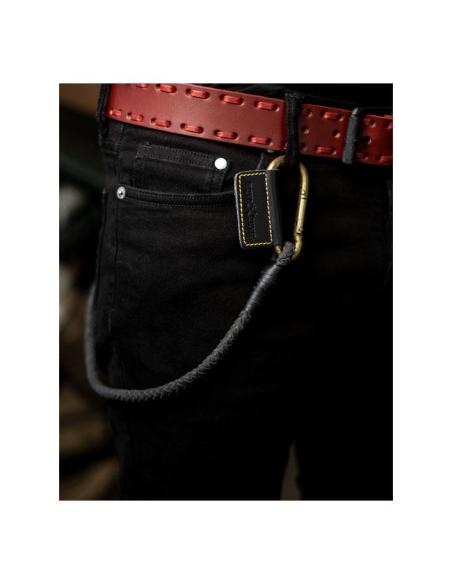 LEATHER BRAIDED KEY CHAIN BLACK FOR WALLET TRIPMACHINE