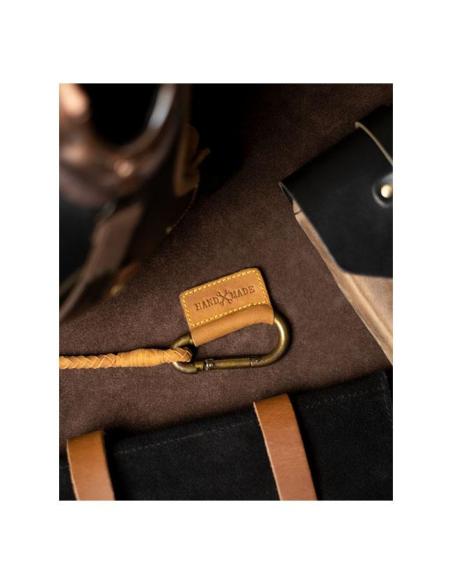 LEATHER BRAIDED KEY CHAIN TAN FOR WALLET TRIPMACHINE