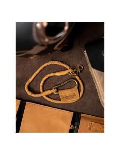 LEATHER BRAIDED KEY CHAIN TAN FOR WALLET TRIPMACHINE 2
