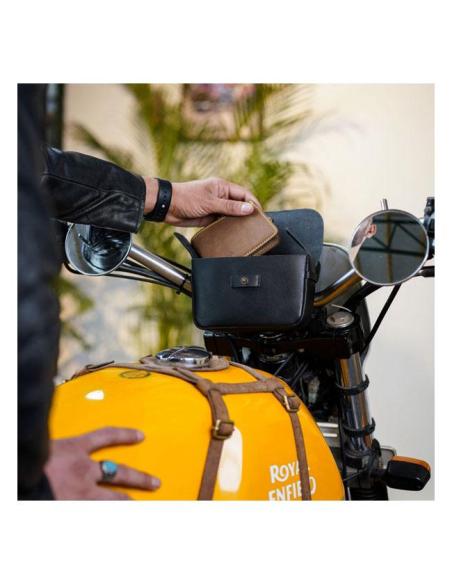 TRIP MACHINE BLACK LEATHER SIDEKICK BAG