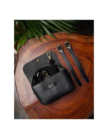 Comprar Bolsa De Piel Sidekick Negra Trip Machine a precio de oferta