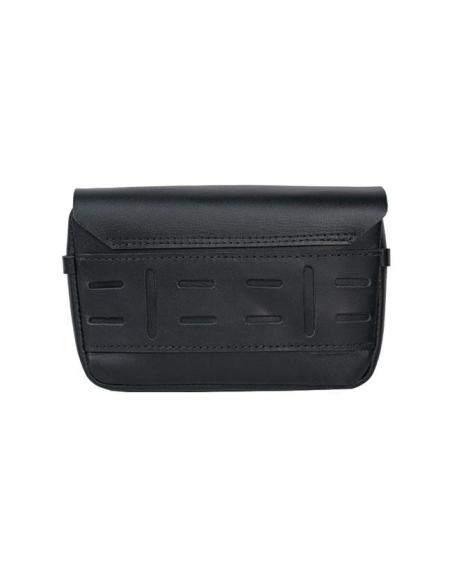 TRIP MACHINE BLACK LEATHER SIDEKICK BAG