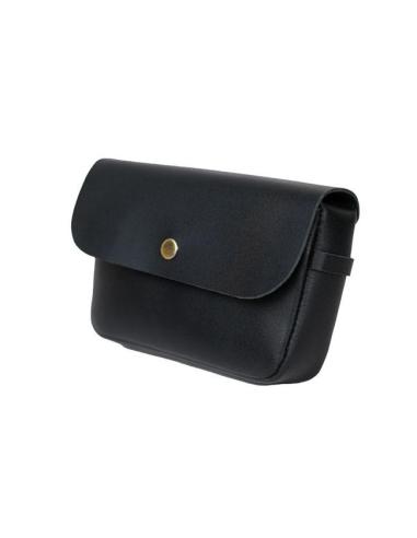 TRIP MACHINE BLACK LEATHER SIDEKICK BAG