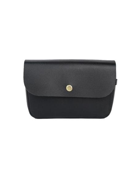 TRIP MACHINE BLACK LEATHER SIDEKICK BAG