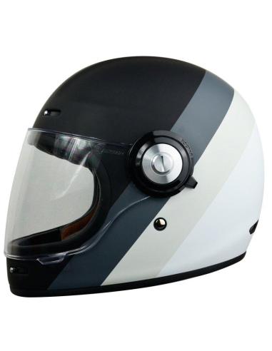 CASQUE INTÉGRAL ORIGINE VEGA PRIMITIVED GRIS ECE 22.05 - STYLE VINTAGE