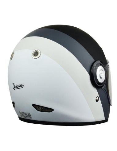 CASQUE INTÉGRAL ORIGINE VEGA PRIMITIVED GRIS ECE 22.05 - STYLE VINTAGE