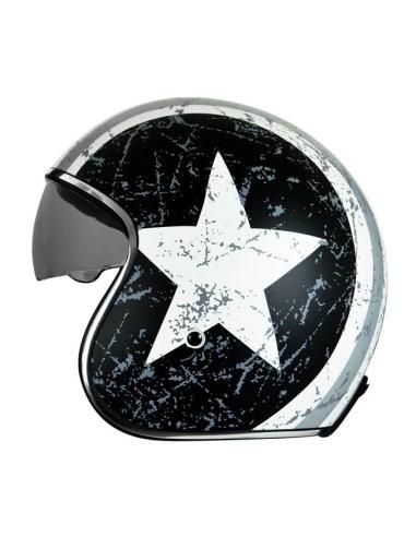 JET HELMET ECE2206 SPIRIT REBEL STAR GREY BY ORIGINE