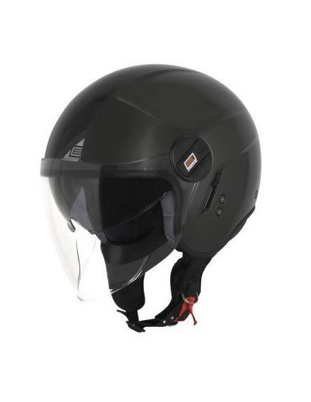 Comprare Casco Demi Jet Con Schermo E Visiera Solare Alpha Solid Black Ece 22.06 a prezzo scontato